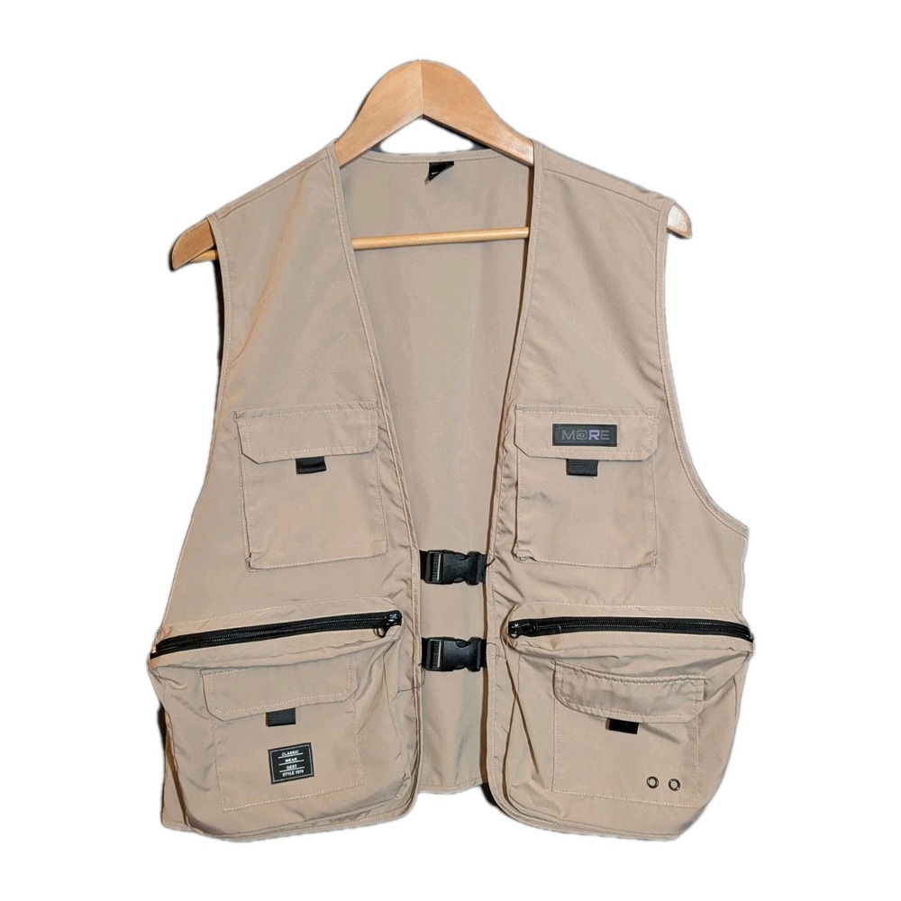 Manfinity Utility Vest L Khaki Tactical Streetwear Festival‎ Core Outdoor Gear